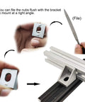 Filing 20 Sets 2020 Aluminum Extrusion T Slot Corner Brackets Kit With 40 M5 Bolts Nuts and 40 T Slot Nuts for precise fit on rails.