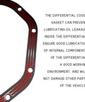 High Temp Rear And Front Differential Gasket Set For Dana 60 70 50 Axles thick rubber gasket with red seal design and bolt holes.