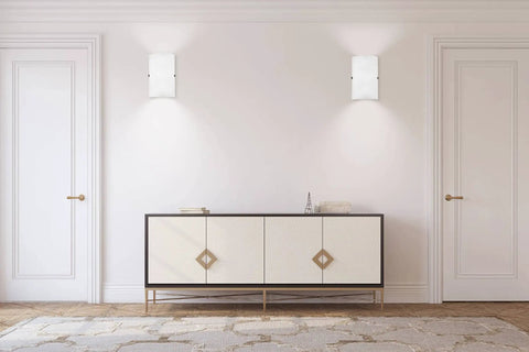 Modern Dimmable Led Bathroom Wall Sconce Vanity Light With Frosted Milk Clear Shade Nickel Finish Sleek Dope Mirror Lighting installed above cabinet