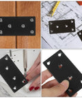Heavy Duty L Bracket Corner Brace 6 Hole Flat Mending Plates for Wood Furniture Mounting and Cabinet Repair in use