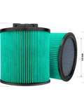 DXVC6914 HEPA Cartridge Filter for 6 to 16 Gallon Wet and Dry Shop Vac Replacement Universal Fit for DXV Series, easy install, side view