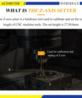 Z Axis Zero Setting Tool 0 To 0.1 Inch By 0.001 Inch Precision CNC Instrument Setter for CNC Lathes in use on milling machine