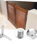 Heavy Duty Stainless Steel Hidden Door Pivot Hinges For No Fuss Smooth Operation And Versatile Bookcase Doors 1 Pair Veemoon Hidden Door Hinge System With Rust Resistant Construction And Soft Close Capability shown installed on wood cabinet