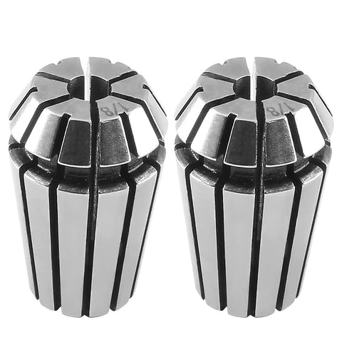 Two Pack ER11 Collet One Eighth Inch High Precision Spring Collet Chuck for CNC Engraving Machines and Milling Lathe Tools