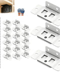 Heavy Duty L Shape Furniture Brackets Set for Cabinets Shelves Bookcases and Wardrobes Quick Fitting Corner Braces in white