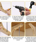 Installation steps for Solid Wood Shelf Brackets Set Of Two L Shape Corner Supports with Mounting Screws, 3.74 by 3.74 by 0.79 inches