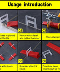 Tile Leveling System With One Sixteenth Inch Spacers And Clips, 2000 Pieces, usage steps for DIY ceramic tile installation
