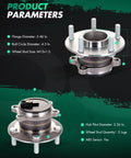 Rear Wheel Hub Bearing Assembly Kit 2 Pack Fits 2014 2015 2016 Mazda 3 With 5 Lug ABS OE 512523 Direct Replacement For Quick Bolt In And Smooth Ride Now product parameters