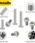 1140 Piece Micro Pan Head Machine Screw Kit For Electronics Eyeglasses Watches And Clocks M1 M1.2 M1.4 M1.6 M1.7