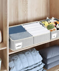 Trapezoid Closet Storage Bins With Handles Easy View Organizer Baskets For Shelves Clothes Toys And Books 3 Pack