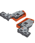 21 Inch Undermount Drawer Slides With Soft Close Action, steel hardware and orange plastic housing for easy drawer installation.
