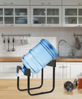 Water Dispenser Stand For 3 To 5 Gallon Bottles Heavy Duty Iron Rack With Non Leak Fast Flow Spout Valve in kitchen setting