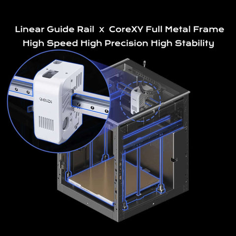 Enclosed FDM 3D Printer With Auto Leveling Sensor For Flawless First Layer Printing, CoreXY full metal frame design