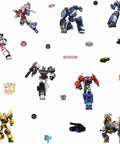 Transformers All Time Favorites Peel and Stick Wall Decals Pack 25 Repositionable Kids Room Decals in Blue Red Yellow
