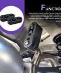2 Pack Rubber Exhaust Hangers For Muffler And Tailpipe Adjustable 4 Hole Universal Damping Bracket installed on vehicle