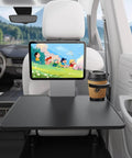 Built Like A Tank Car Headrest Desk Mount For Tesla Cybertruck Rear Seat Tablet Stand with screen and cup holder