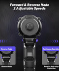 Cordless Half Inch Impact Wrench With 600 Nm Max Torque And 442 Ft Lb Power showing forward and reverse modes with adjustable speeds.
