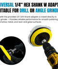 DIY Friendly Glass, Epoxy, And Resin Sanding And Polishing Kit For Drills, Orbital Sanders, Polishers, And Angle Grinders adapter detail