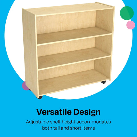 Slick Rolling Storage Rack With Adjustable Shelves And Heavy Duty Locking Casters Your Go To Setup For Classrooms Reading Nooks And Small Rooms Solid Mobile Organizer For Books And Gear