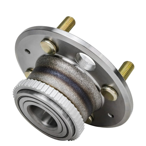 Two Piece Rear Wheel Bearing And Hubs Assembly With ABS Ring And 4 Lug For Honda Civic 1992 1995 1999 2000 Civic Del Sol 1995 1997 Acura Integra 1990 2001 4 Wheel ABS close-up