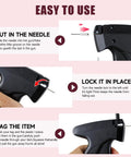 Instructions for using DIY Quick Stitch Sewing Gun Kit With 6 Mini Needles And 4000 Fasteners for quick clothing repairs