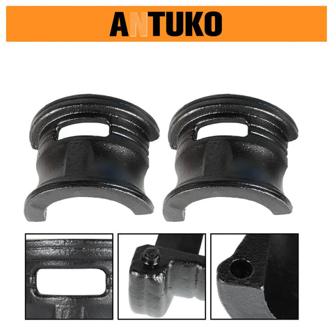 Fork Seal Driver Tool Kit 35mm-50mm Universal For Most Motorcycles And Bikes Easy Install Precise Oil Seal Alignment For Front Fork Prevents Leaks Ride Ready DIY Maintenance Replacement showing two black pieces with close-up details.