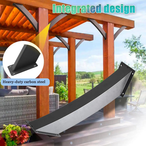 Heavy Duty 4 Pack 45 Degree Angle Pergola Brackets Connectors For Wooden Structures 2x4 Lumber Support For Gazebos Tree Houses Cabins And Patios Weather Resistant Outdoor Powder Coated Black Finish