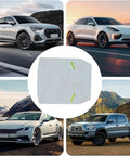 Top Tier Waterproof Car Cover Keeps Your Tesla Cybertruck Whip Looking Sharp And Safe From Road Grime Daily Weather And Sun Damage With A Heavy Canvas Shield And Tight Seal, shown against vehicles.