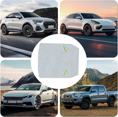 Top Tier Waterproof Car Cover Keeps Your Tesla Cybertruck Whip Looking Sharp And Safe From Road Grime Daily Weather And Sun Damage With A Heavy Canvas Shield And Tight Seal, shown against vehicles.
