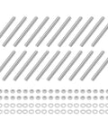 20 Pack M4 40mm Fully Threaded Rods Stainless Steel Right Hand Threads Includes Nuts And Flat Washers For Clamps Hangers And U Bolts
