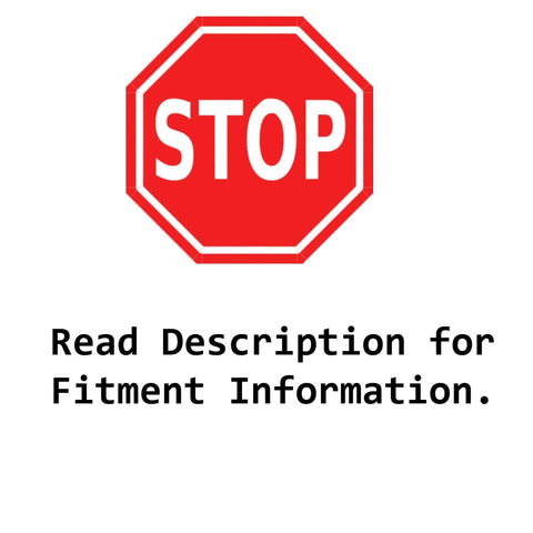 Stop sign with 'Read Description for Fitment Information' text below for Wheel Bearing Assembly Front Or Rear Replacement