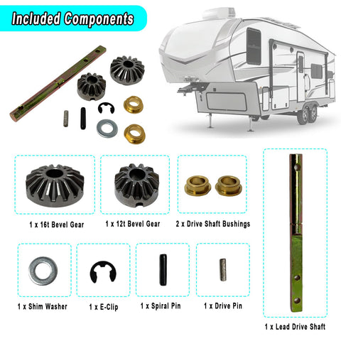 Power Landing Gear Repair Kit For 5th Wheel RV Lead Leg Compatible With Lippert Venture Landing Gear Systems replacement parts