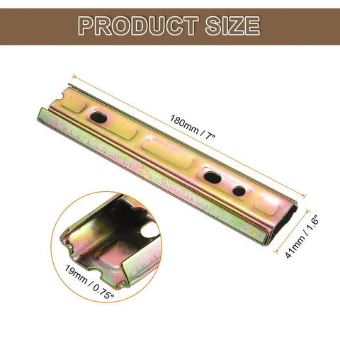Keep Your Sectional Locked Tight With Zero Sliding Around Using These Tough As Nails Zinc Plated Interlocking Connectors And Installation Screws For Reliable Furniture Assembly. 180mm zinc plated connector with measurements.