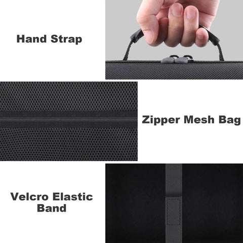 Rugged Hard Case For NOCO Boost Plus Air AX65 2000A Jump Starter details: hand strap, zipper mesh bag, velcro elastic band