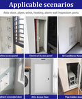 Rock Solid Aluminum Attic Access Door With Key Lock Smooth Ceiling Panel For Drywall Homes Tough As Nails To Fight Rust And Weather Dead Simple Concealed Inspection Hatch For Plumbing And Wiring Jobs Year Round in multiple inspection scenarios.
