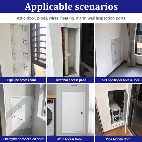 Rock Solid Aluminum Attic Access Door With Key Lock Smooth Ceiling Panel For Drywall Homes Tough As Nails To Fight Rust And Weather Dead Simple Concealed Inspection Hatch For Plumbing And Wiring Jobs Year Round in multiple inspection scenarios.