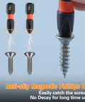 Impact Magnetic Phillips Bit Set, 25 Pc, 1 Inch Bits With One Quarter Inch Hex Shank, S2 Steel, Anti Slip Cross Phillips Drive Bits