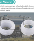 Plastic Santoprene Swivel Seal Kit Easy Install Half Inch PEX For RV Water Lines Includes 10 Gasket Cones Fits PEX Fittings And Swivel Connectors Replacement Washer For RV Plumbing, white 1/2 in seals