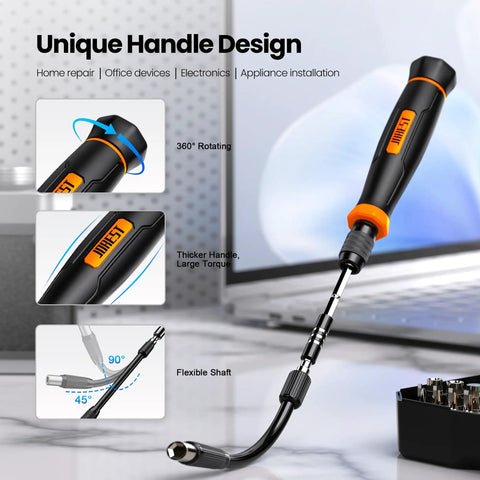 152 In 1 Precision Screwdriver Set with Magnetic Bit Kit featuring flexible shaft and unique handle design.
