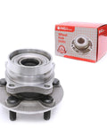 Front view of Front Wheel Bearing Hub Assembly For 2004 Through 2009 Toyota Prius, 5 Lugs, box visible