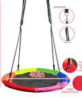 Ultra Strong Saucer Swing 40 Inch For Backyard Fun, 900D Oxford Waterproof Seat, 900 Lb Weight Capacity, Adjustable Straps shown