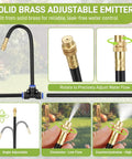 66Ft Drip Irrigation Kit With Timer No Fuss Hands Free Automatic Garden Watering System With 360 Degree Adjustable Emitters