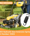 Heavy Duty Gear Extension and Tension Spring Set for Cub Cadet Zero Turn Mowers 51833 2 Pack Replacement
