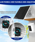 Outdoor Camera Solar Panel Charger 5W 5V With USB C And Plug For Spotlight Cam Plus And Stick Up Cam Pro Waterproof IP65
