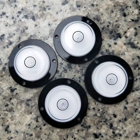 No Sweat Four Pack Multi Directional Spirit Bubble Levels Featuring Smooth Acrylic Housing And Crisp Circular Vials For Camera Rig Mounting Appliance Seating Picture Hanging And Diy Builds That Hit Lock Step Perfect