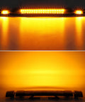 Smoked Lens Amber Cab Marker Lights 3 Pack for Silverado and Sierra 1500 2500 3500 2015 to 2019 with 30 LED Chips glowing orange