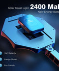 Close-up of 2400mAh battery for Eight Sided Solar Outdoor Lights With Motion Sensor, 168 LED 6500K Dusk To Dawn Flood Light, IP66 Waterproof