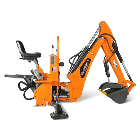 9 Foot Tractor Backhoe Attachment With Hydraulic Thumb And 15 Inch Digging Bucket For Cat 1 And Cat 2 Three Point Hitch