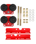 Parts of Electric Hoist Manual Trolley For 1.96 To 6.69 Inch I Beams Wide Flange 1 Ton Capacity Universal Fit with accessories.