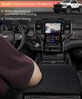 Driver using Ram 1500 Center Console Cover 2019 To 2026 Anti Scratch PU Leather Armrest Pad Cushion in interior view